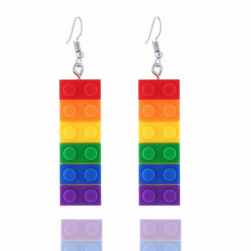 Wholesale Rainbow Gay Acrylic Earrings