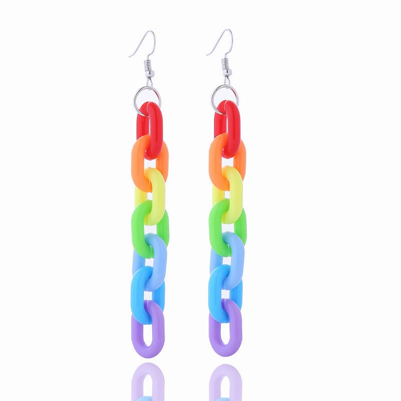 Wholesale Rainbow Gay Acrylic Earrings