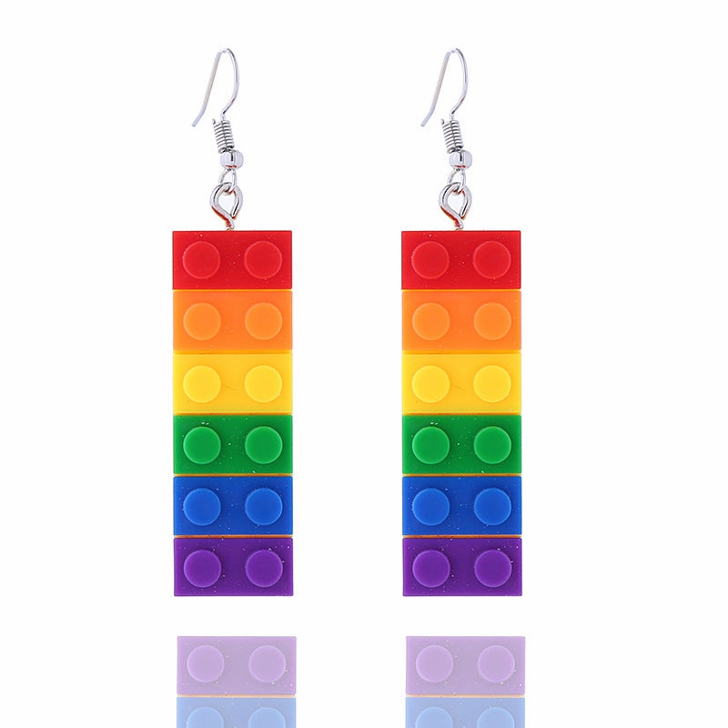 Wholesale Rainbow Gay Acrylic Earrings