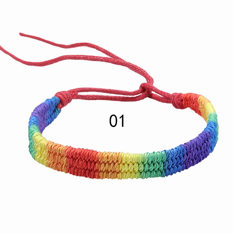 Wholesale Rainbow Hand Woven Bracelet