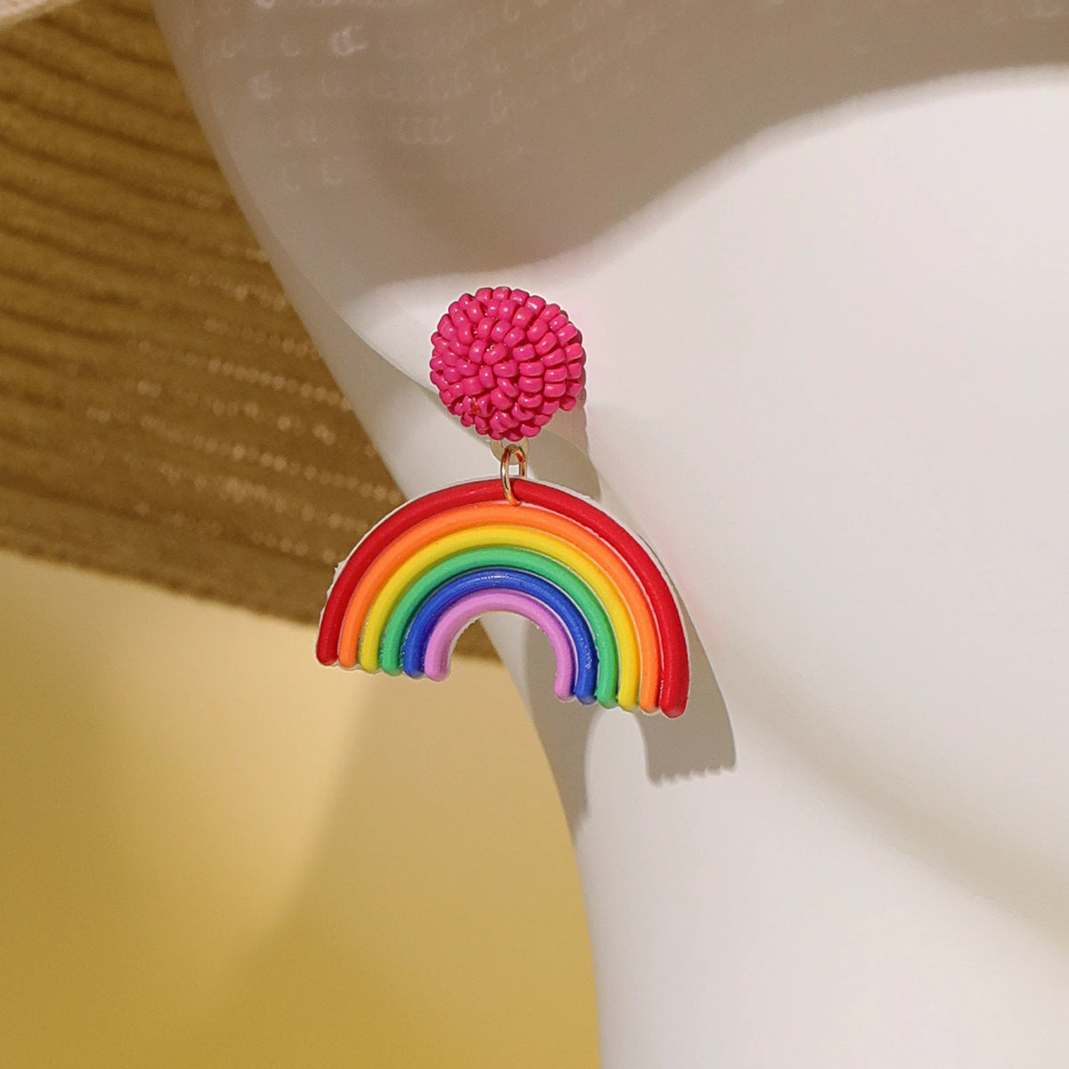 Wholesale Rainbow Rice Beads Earrings