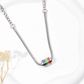 Wholesale Rainbow Runner Titanium Steel Necklace