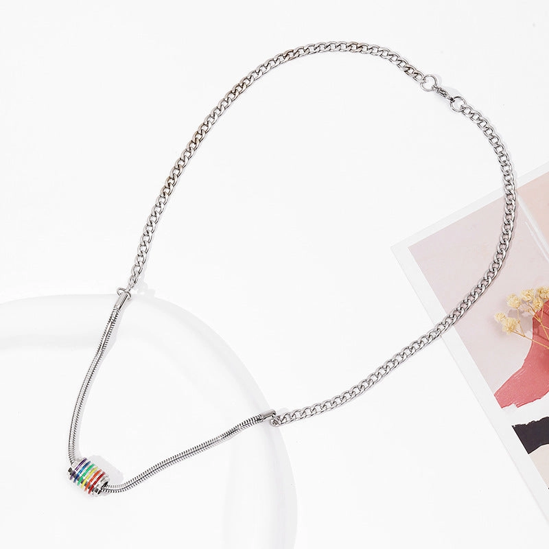 Wholesale Rainbow Runner Titanium Steel Necklace
