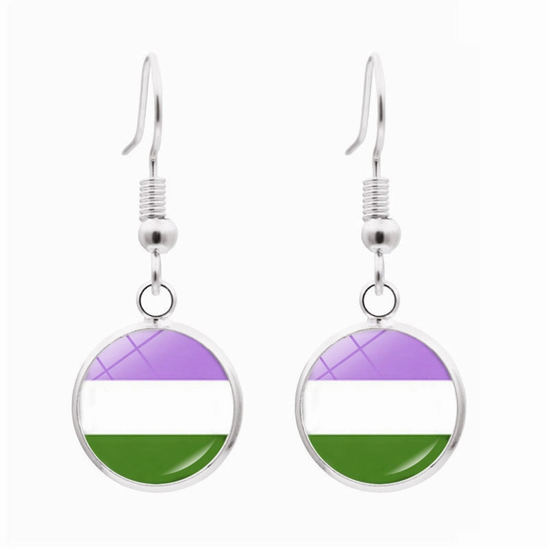 Wholesale Rainbow Simple Alloy Earrings