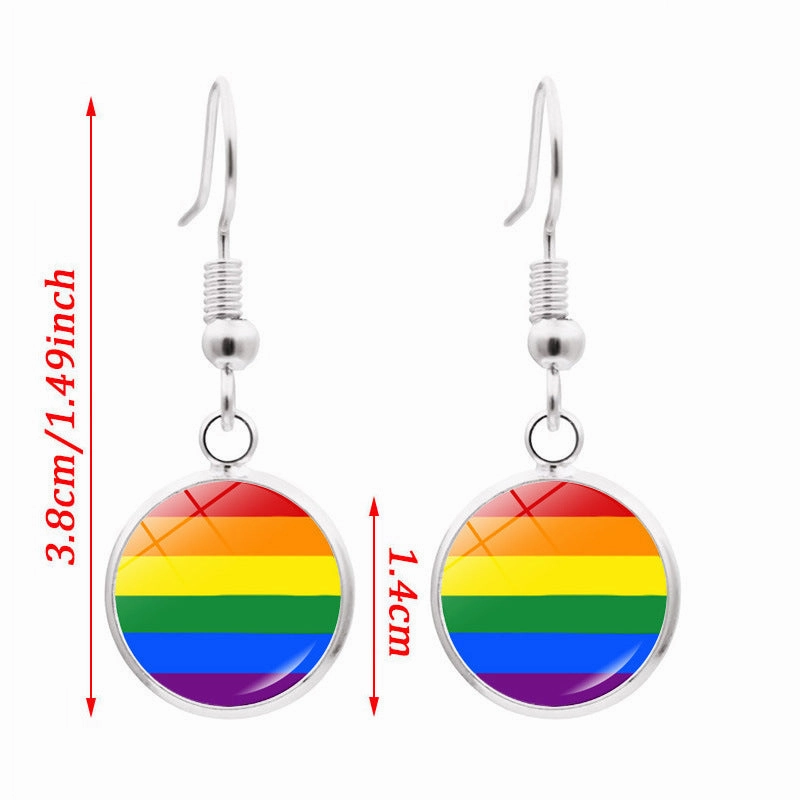 Wholesale Rainbow Simple Alloy Earrings
