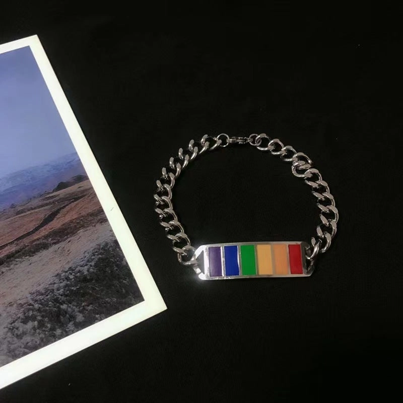 Wholesale Rainbow Titanium Steel Bracelet