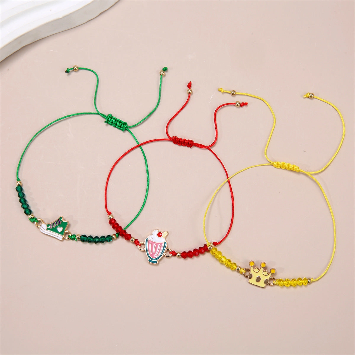Wholesale Rainbow Unicorn Kids Woven Bracelet