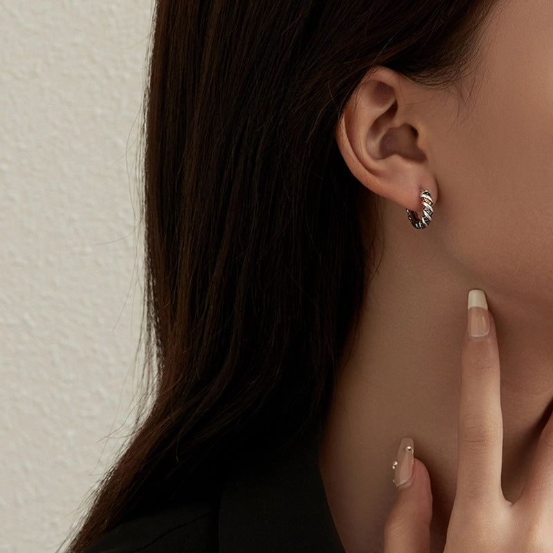 Wholesale Rainbow Zircon Copper Earrings