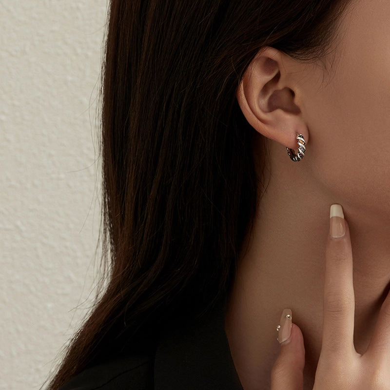 Wholesale Rainbow Zircon Copper Earrings