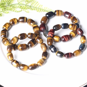 Wholesale Raw Ore Yellow Tiger Stone Bracelets