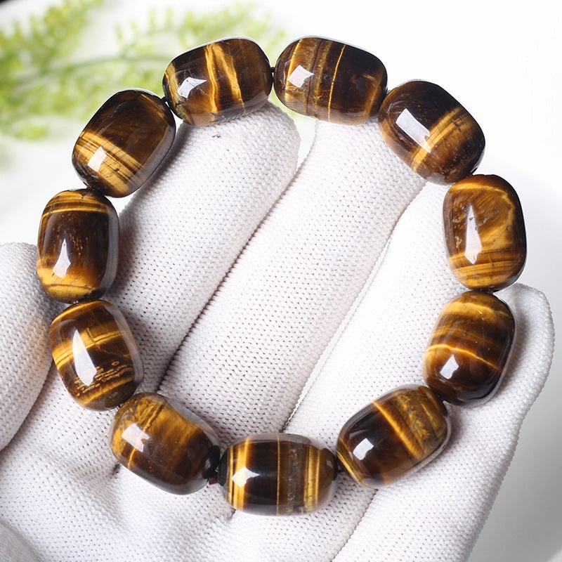 Wholesale Raw Ore Yellow Tiger Stone Bracelets