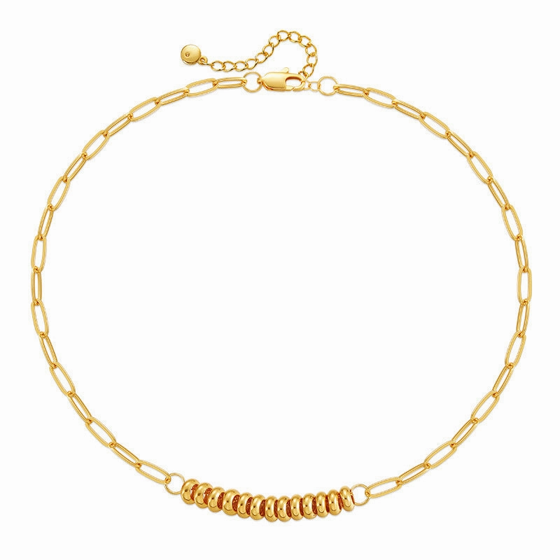 Wholesale Real Gold Electroplated Thick Chain Heavy Metal Style Necklace