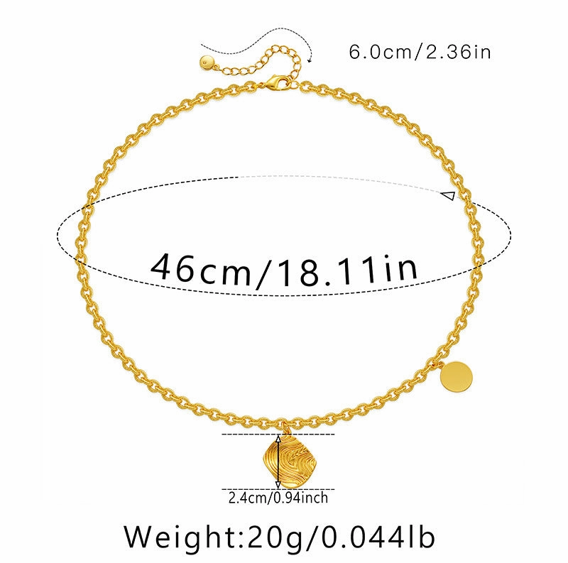 Wholesale Real Gold Electroplated Thick Chain Heavy Metal Style Necklace