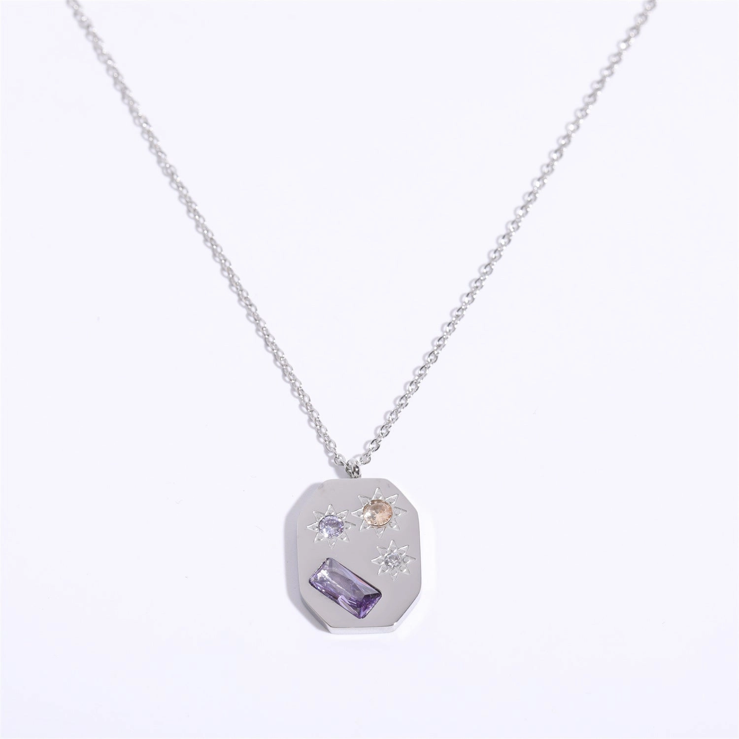 Wholesale real gold U-shaped diamond lucky symbols