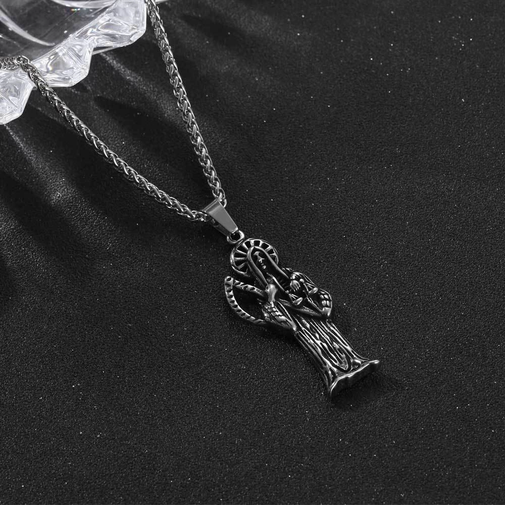 Wholesale Reaper Sickle Necklace Pendant Vintage Punk Alloy Necklaces