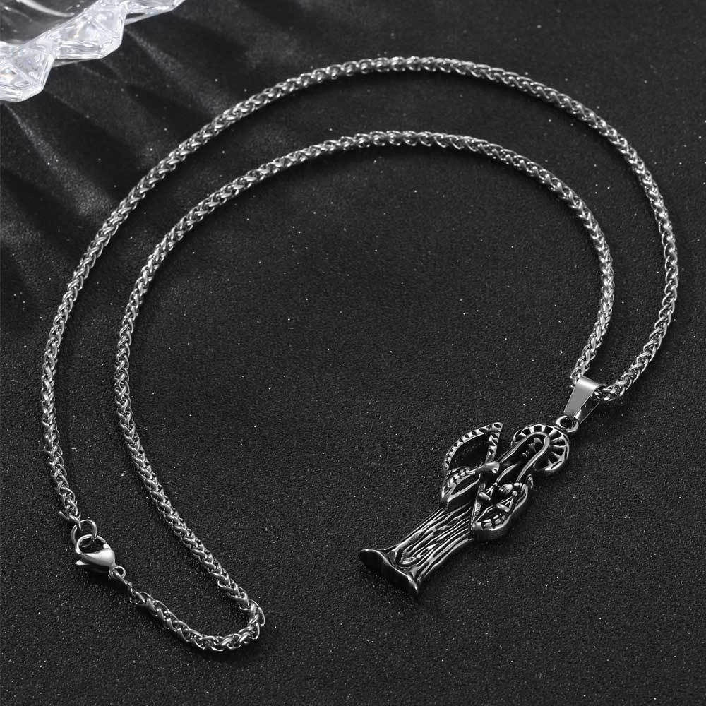 Wholesale Reaper Sickle Necklace Pendant Vintage Punk Alloy Necklaces