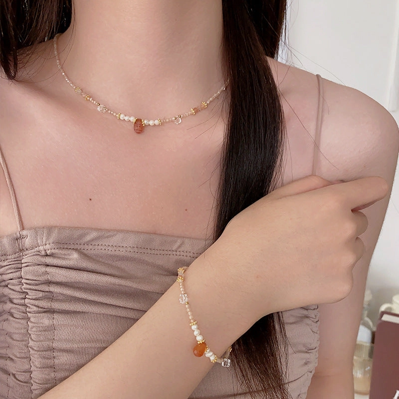 Wholesale Red Agate Freshwater Pearl Necklaces and Bracelets