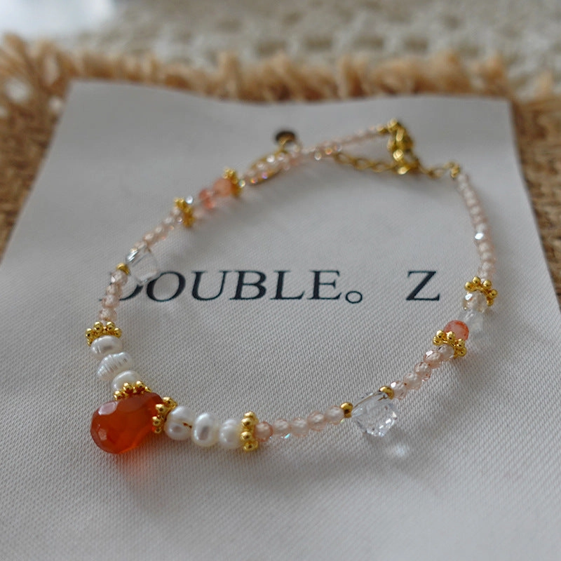 Wholesale Red Agate Freshwater Pearl Necklaces and Bracelets
