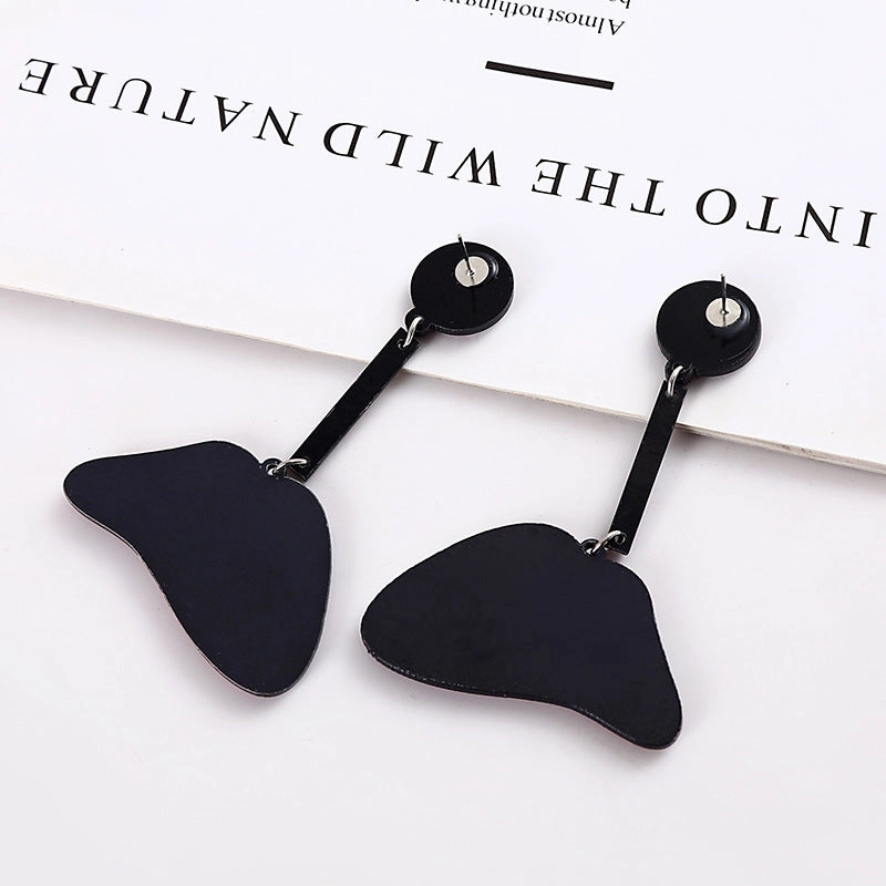 Wholesale Red Lip Biting Long Acrylic Earrings