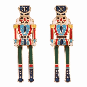 Wholesale Red Soldier Zinc Alloy Earrings