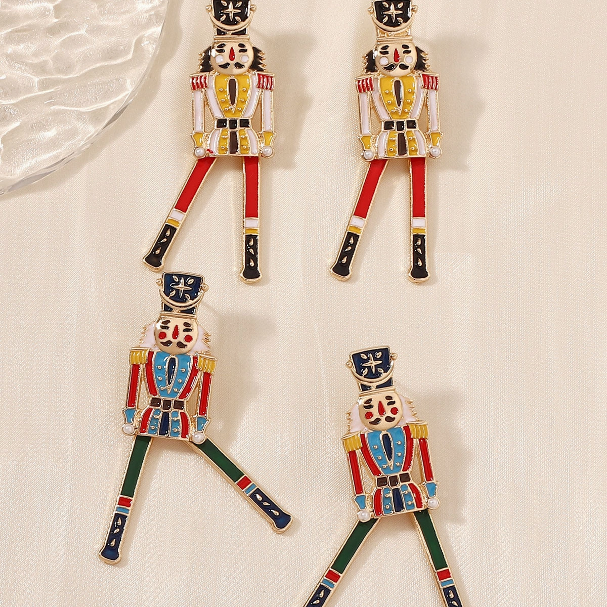 Wholesale Red Soldier Zinc Alloy Earrings