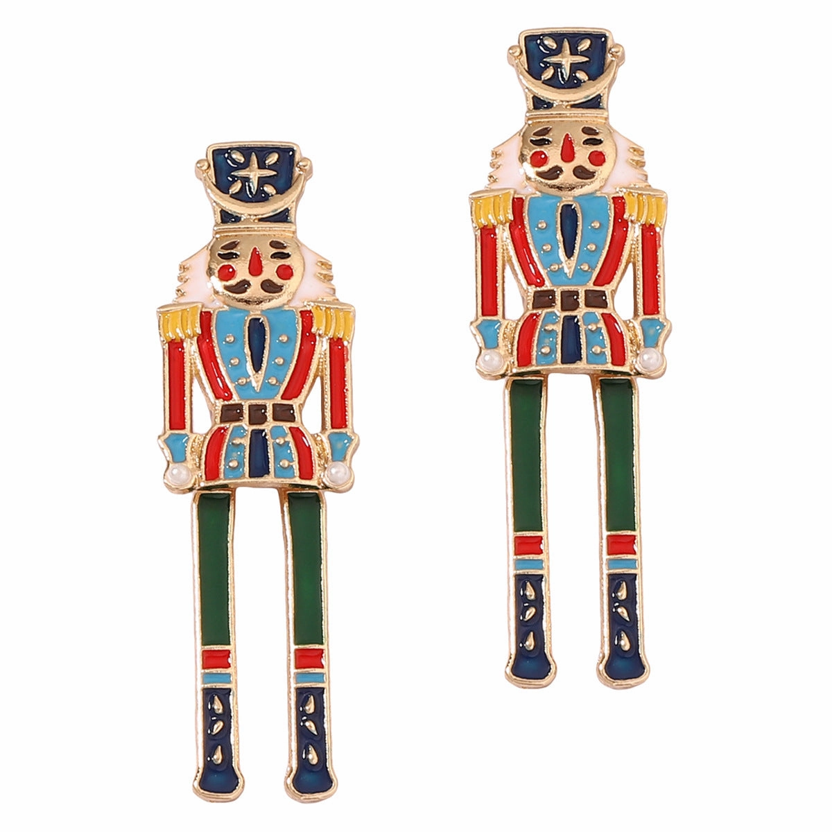 Wholesale Red Soldier Zinc Alloy Earrings
