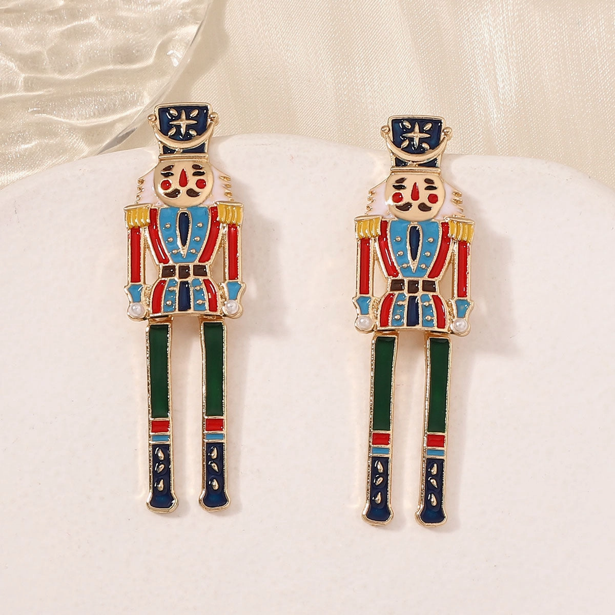 Wholesale Red Soldier Zinc Alloy Earrings