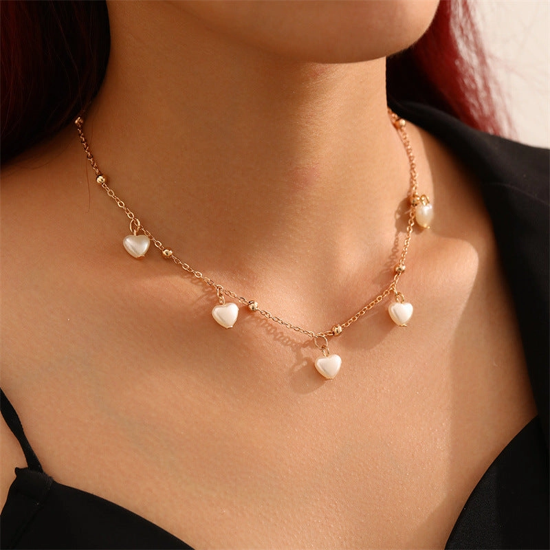 Wholesale Resin Bow Flower Love Pentagram Necklace