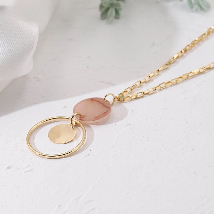 Wholesale Resin Circle Long Necklaces