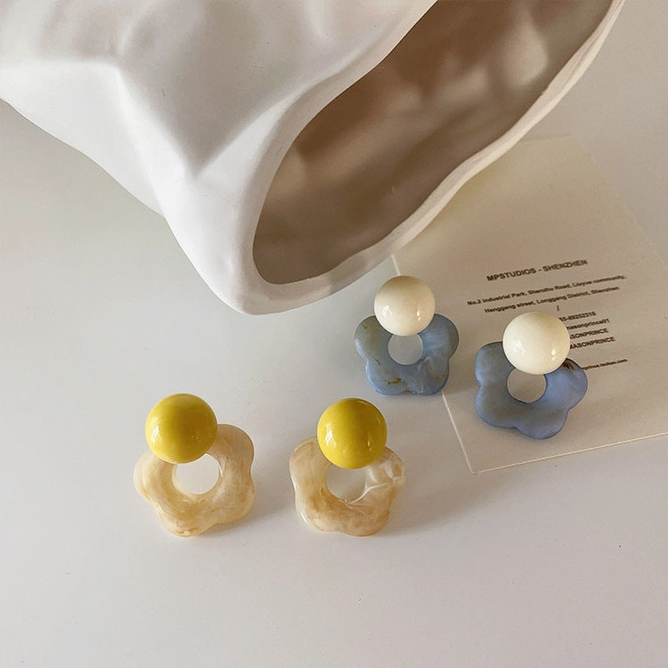 Wholesale Resin Flowers Ear Studs