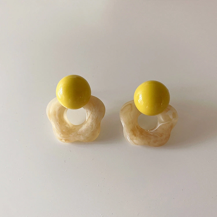 Wholesale Resin Flowers Ear Studs