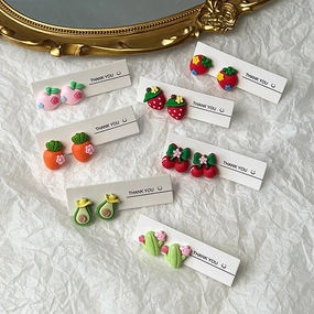 Wholesale Resin Fruit Earrings