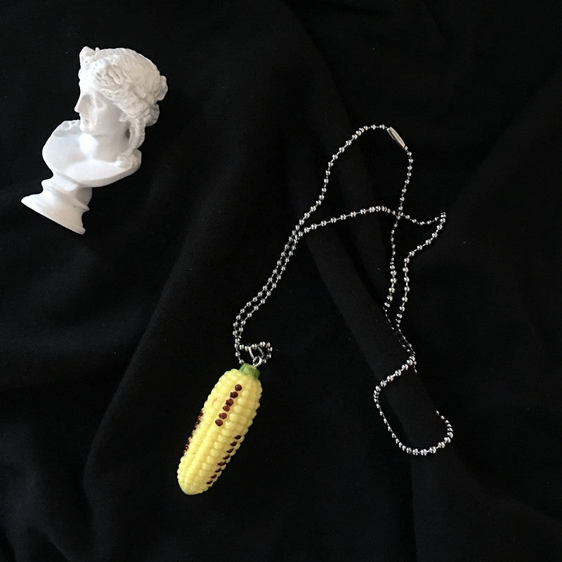 Wholesale Resin Handmade Fried Chicken Wings Necklace Simulation Grilled Necklace
