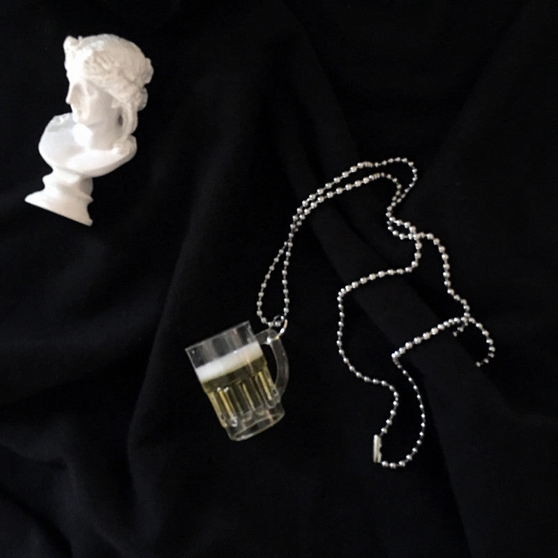 Wholesale Resin Handmade Fried Chicken Wings Necklace Simulation Grilled Necklace