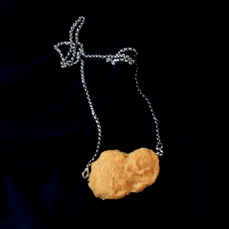 Wholesale Resin Handmade Fried Chicken Wings Necklace Simulation Grilled Necklace
