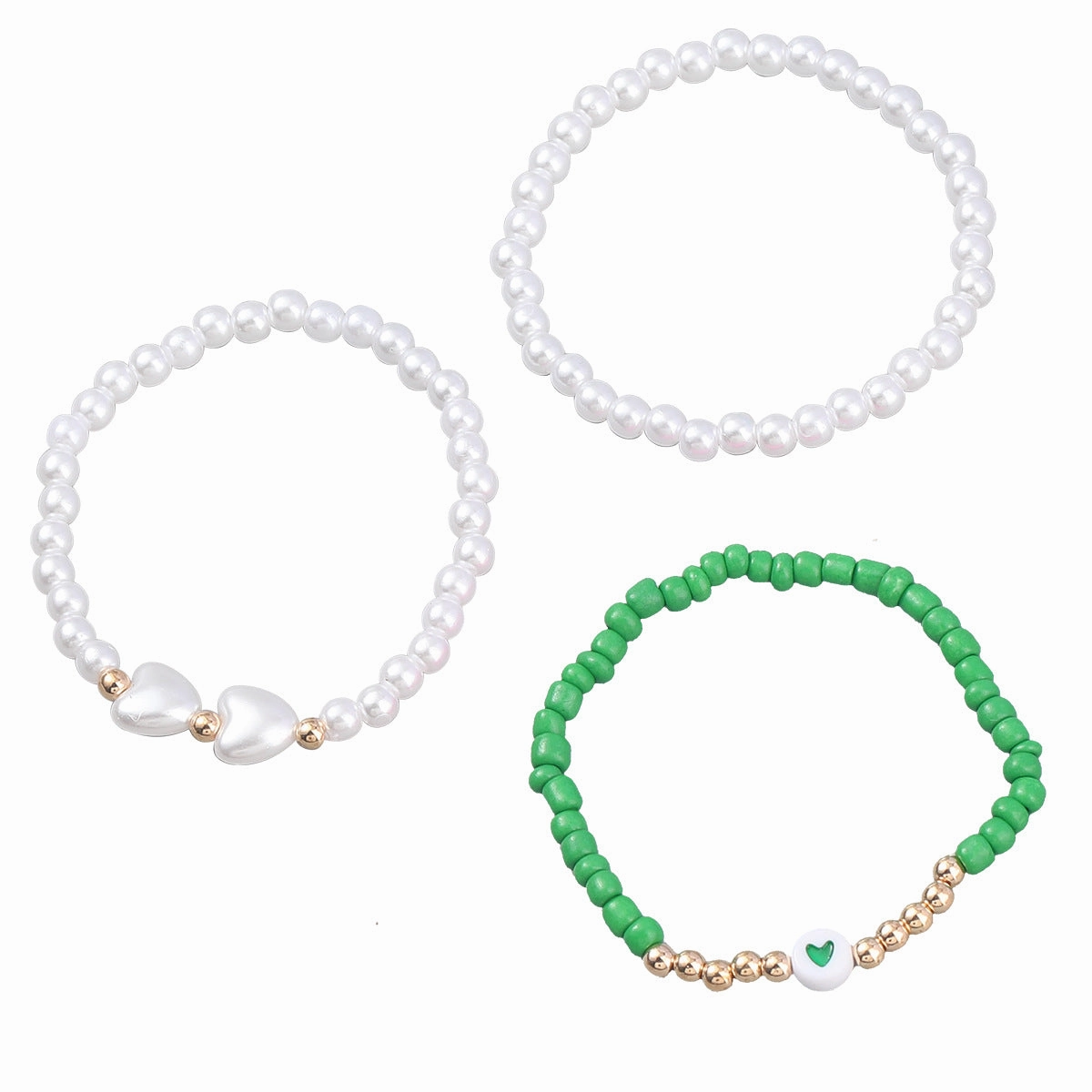 Wholesale Resin Imitation Pearl Bracelet Set of Three