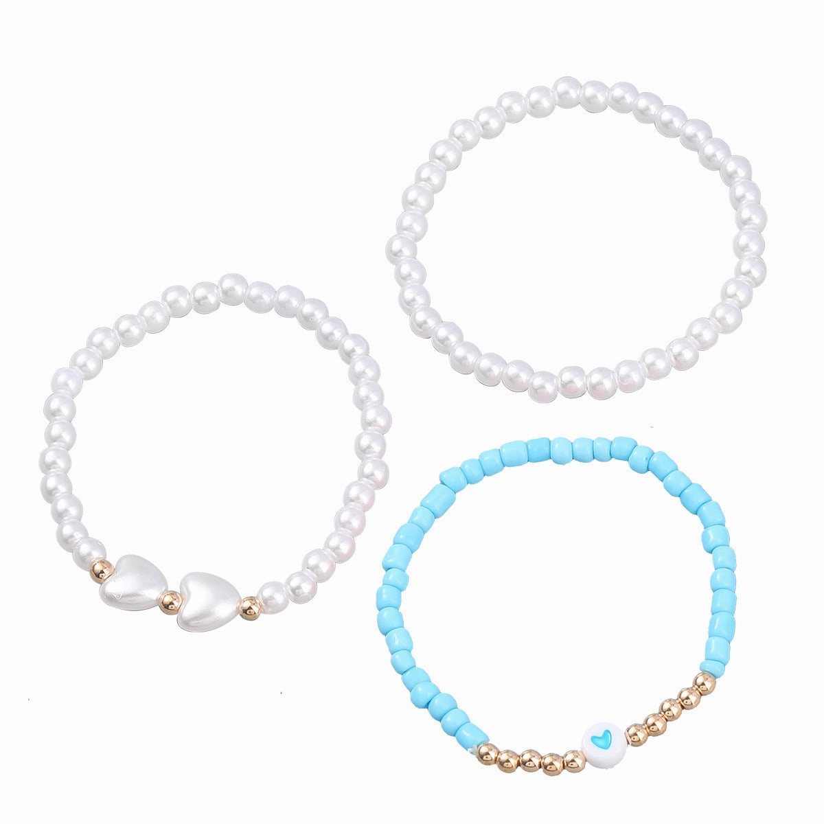 Wholesale Resin Imitation Pearl Bracelet Set of Three