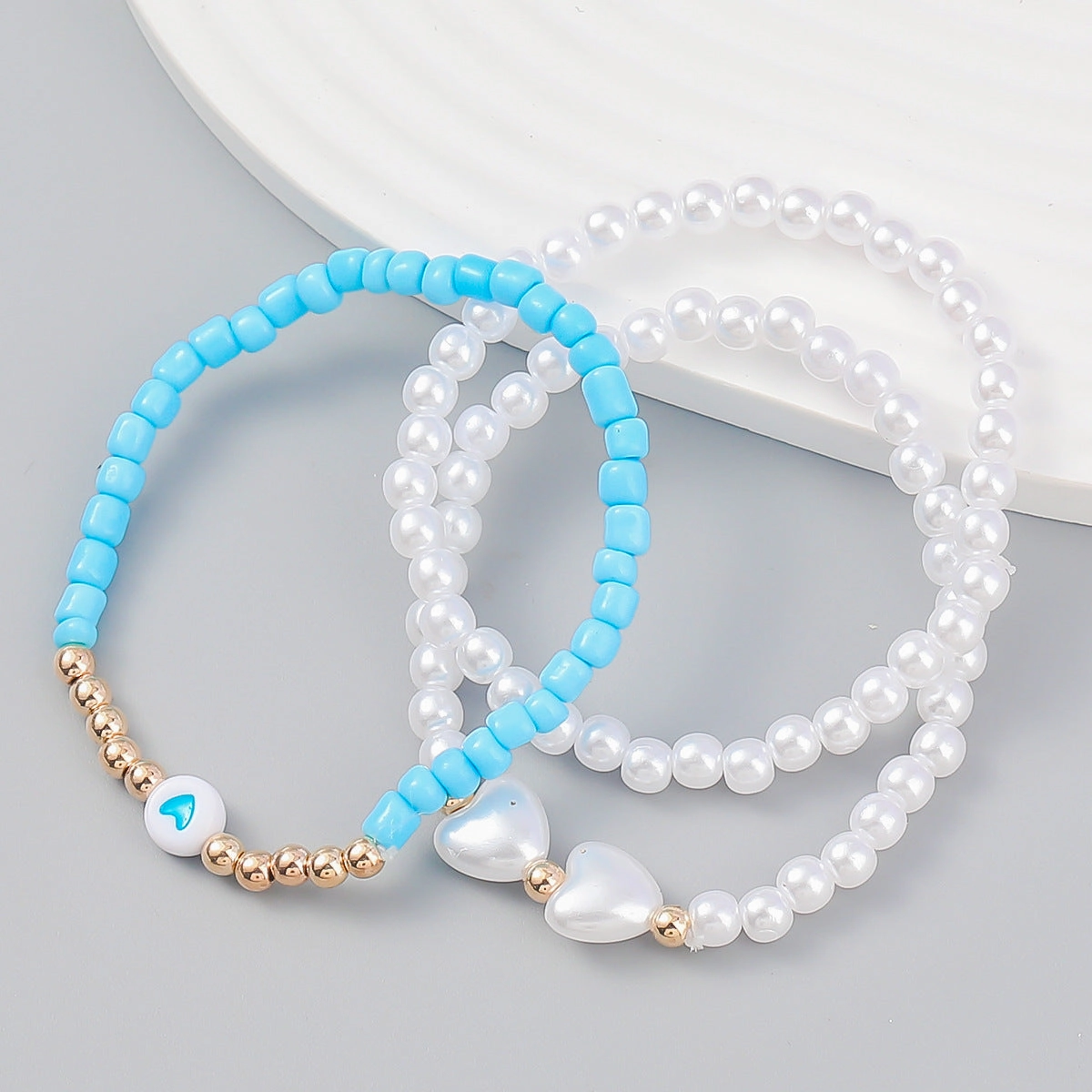 Wholesale Resin Imitation Pearl Bracelet Set of Three