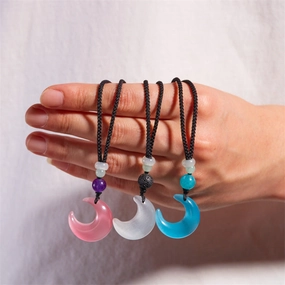 Wholesale Resin Moon Necklace