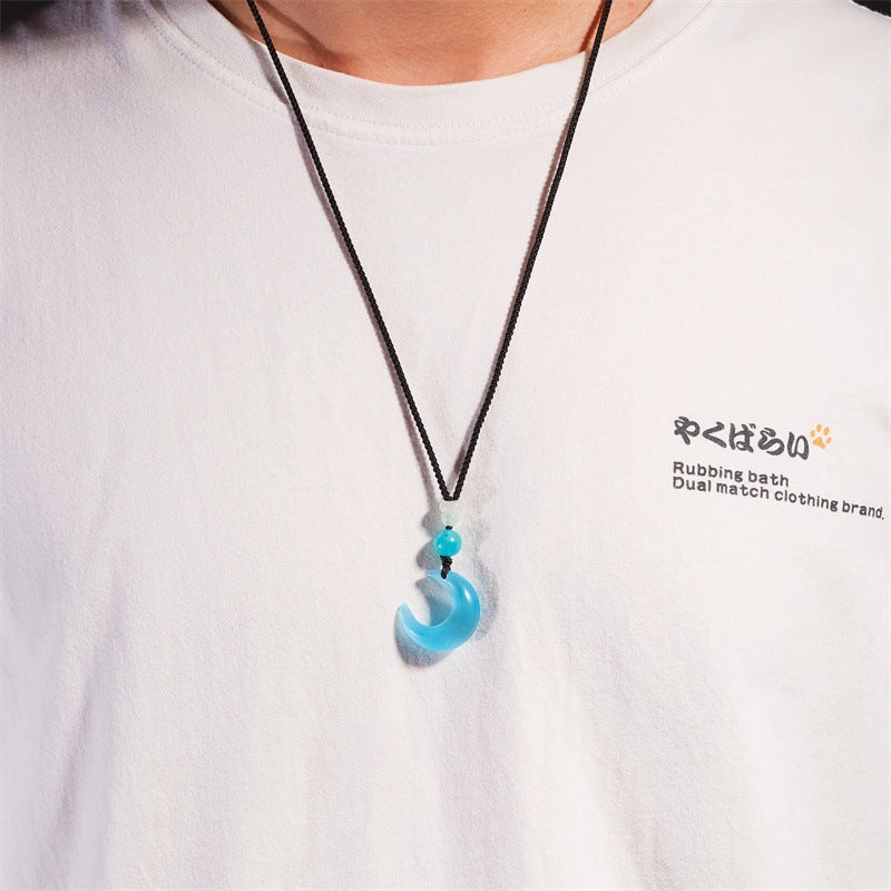 Wholesale Resin Moon Necklace