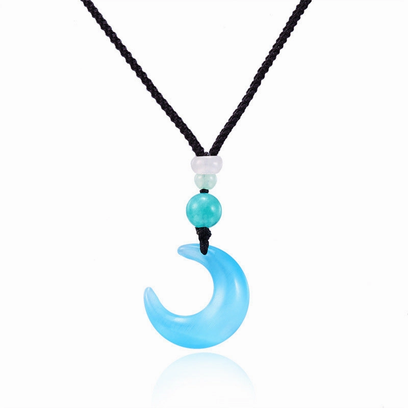 Wholesale Resin Moon Necklace