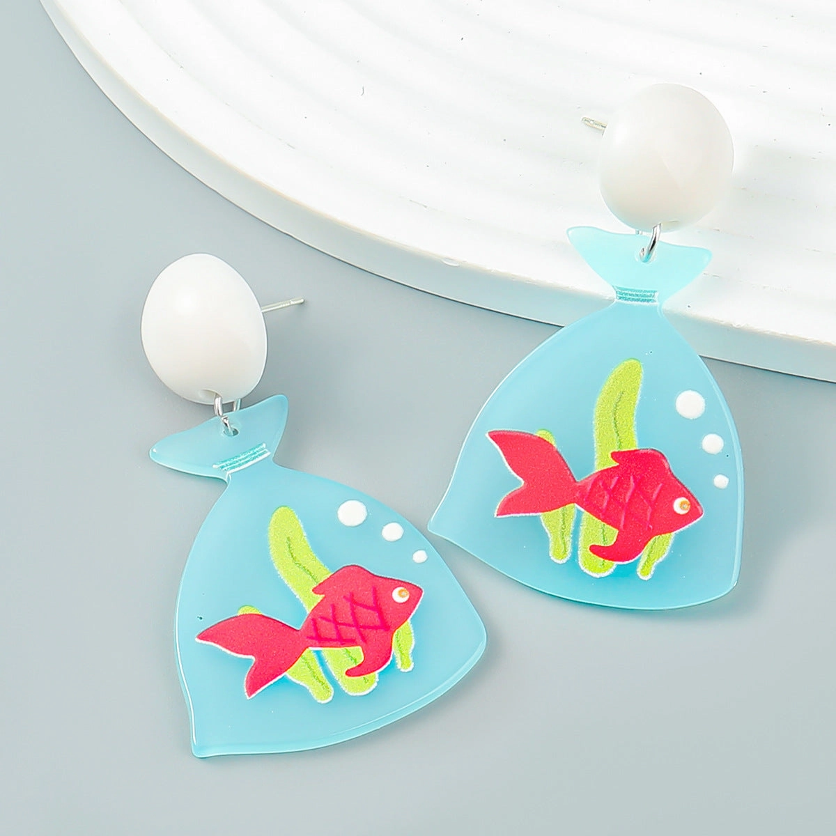 Wholesale Resin Strawberry Mushroom Earrings