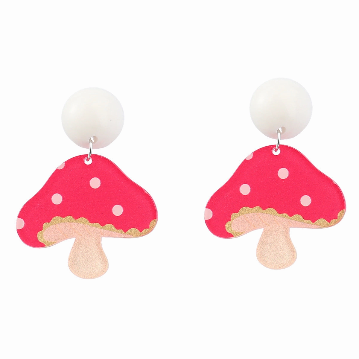 Wholesale Resin Strawberry Mushroom Earrings