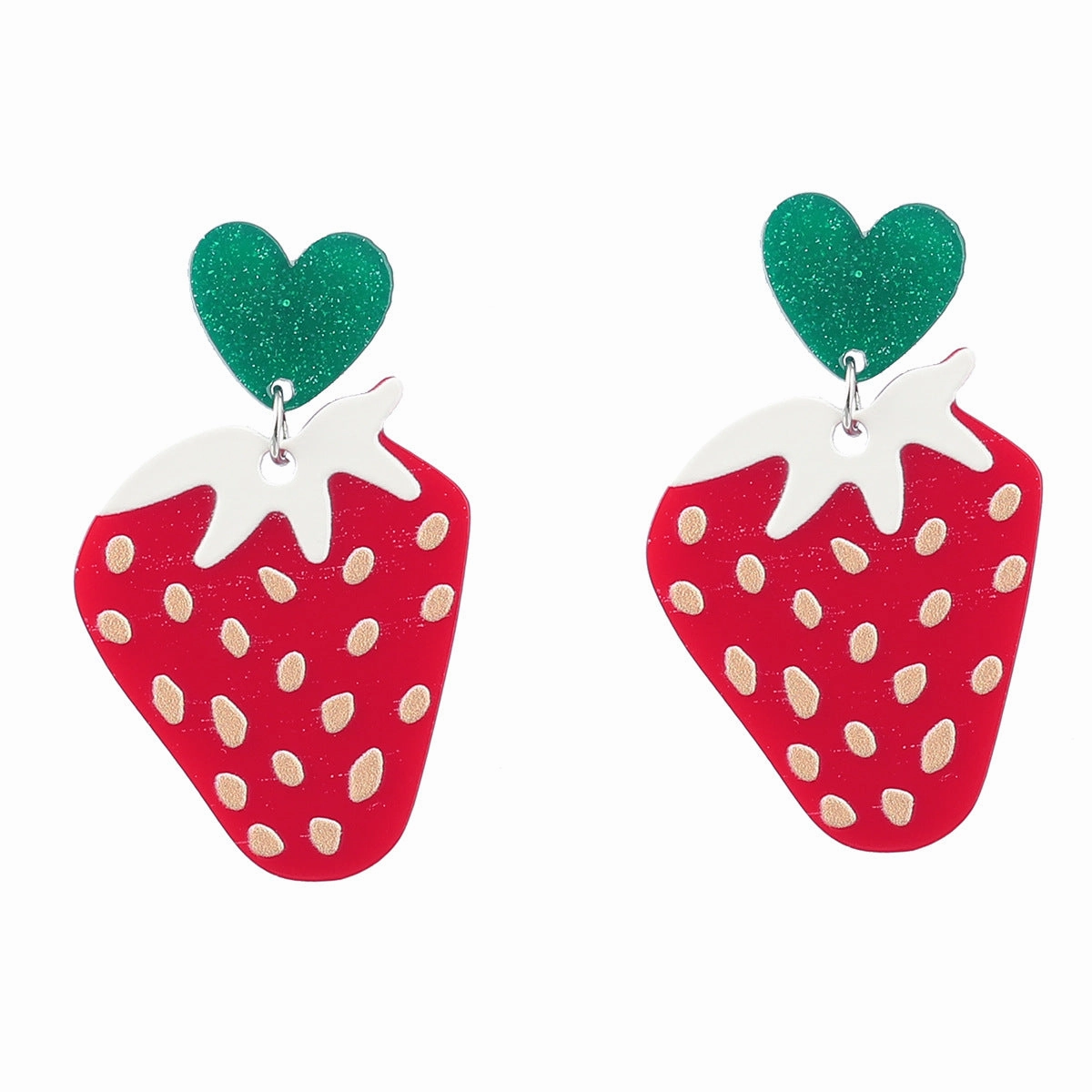 Wholesale Resin Strawberry Mushroom Earrings