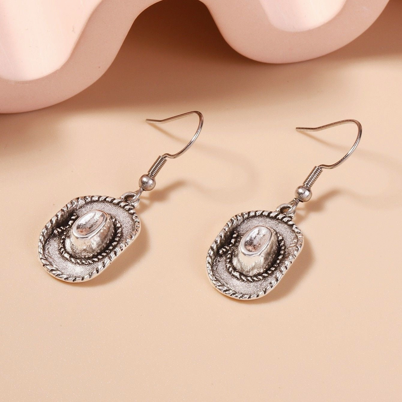 Wholesale  Retro Ethnic Asymmetric Western Cowboy Hat Boots Earrings