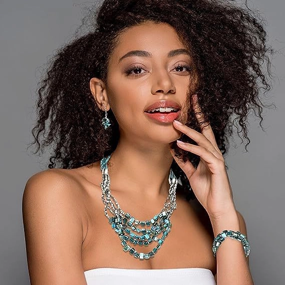 Wholesale Retro Ethnic Style Colorful Shell Earrings Bracelet Multi-layer Necklace