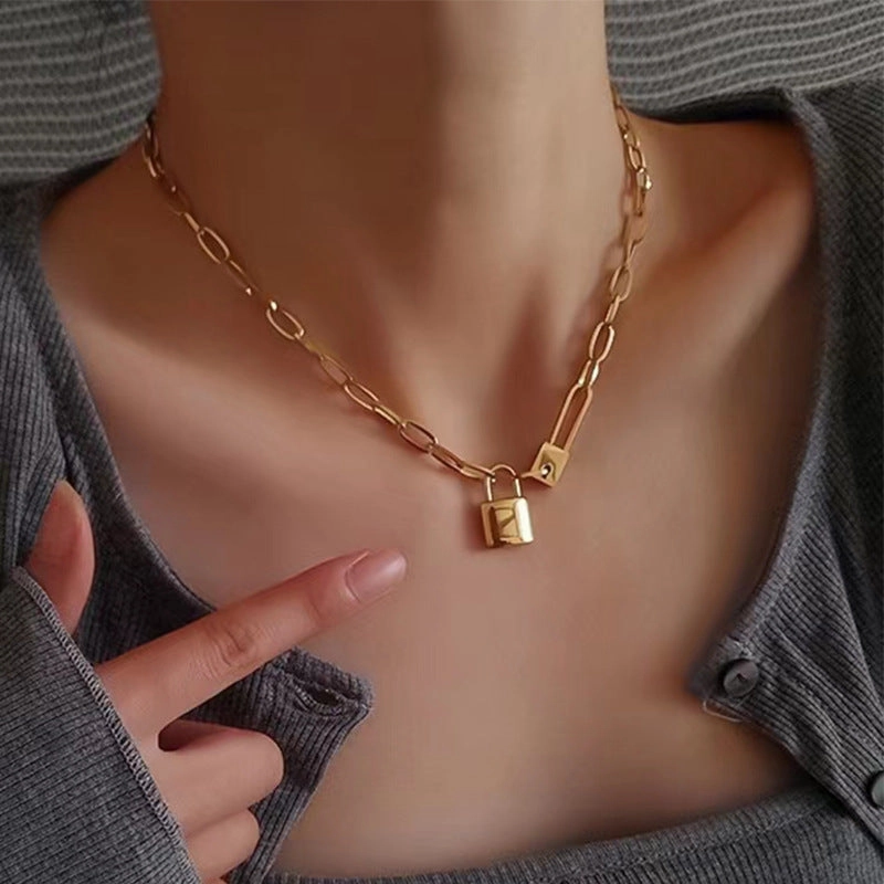Wholesale Retro Hip-hop Titanium Steel Necklace