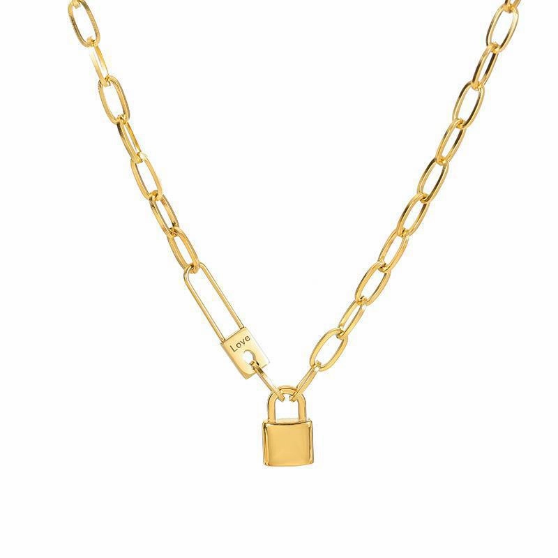 Wholesale Retro Hip-hop Titanium Steel Necklace