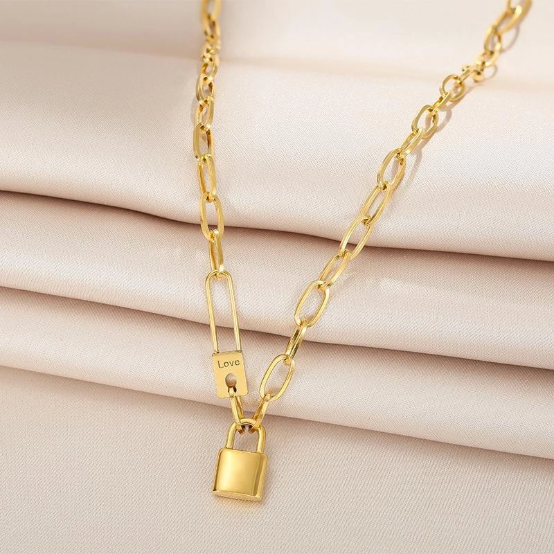 Wholesale Retro Hip-hop Titanium Steel Necklace