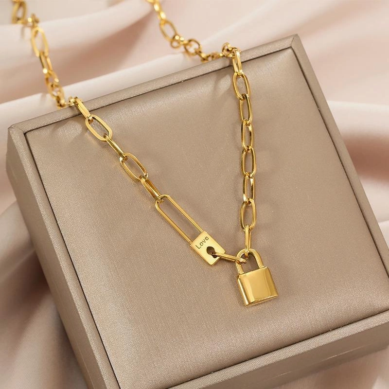 Wholesale Retro Hip-hop Titanium Steel Necklace
